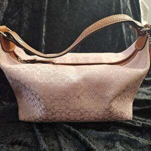 Early 2000's pink coach signature makeup bag